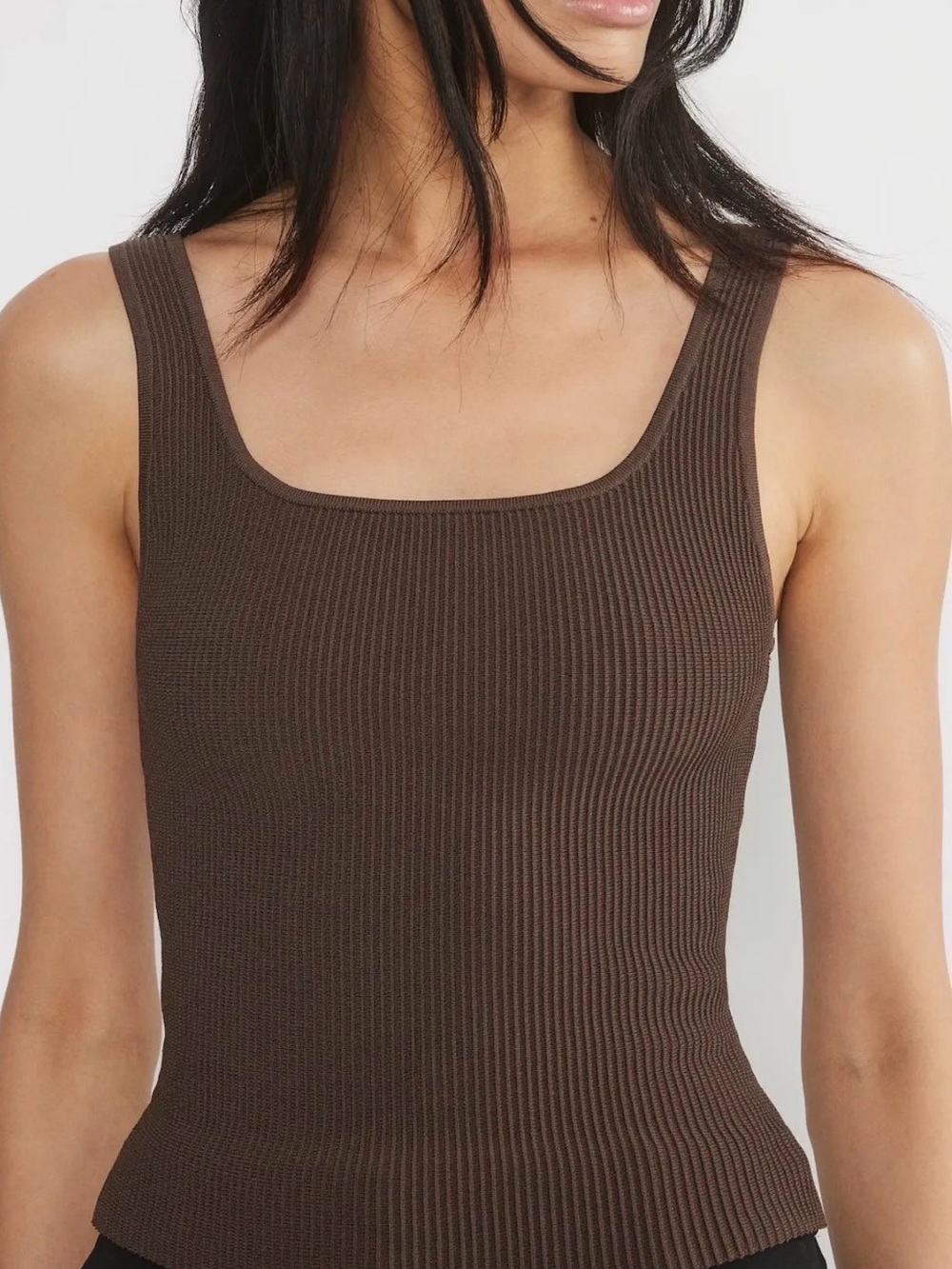 Aritzia Babaton Sculpt Knit Squareneck Tank Sz 2XL